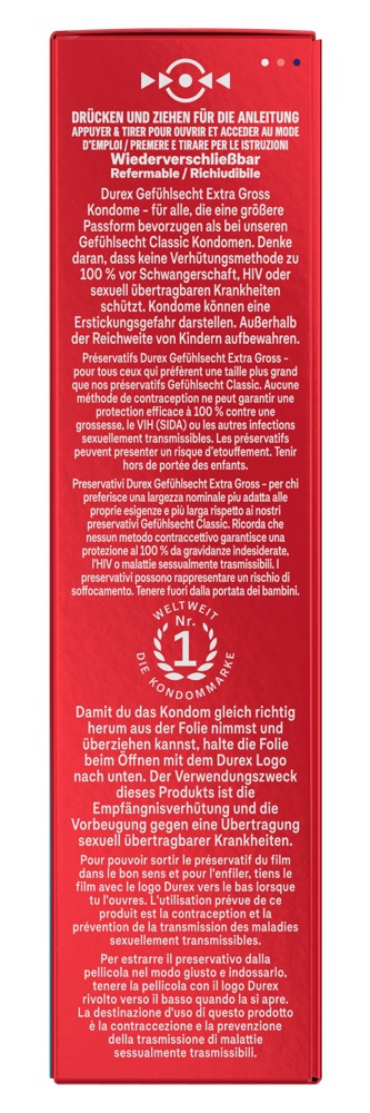 Durex XXL Condooms 10 Stuks Extra Groot Gevoelsecht - Afbeelding 5