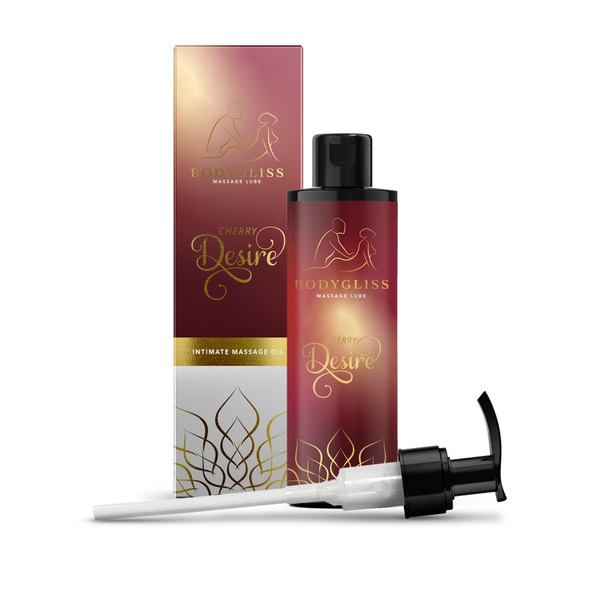 BodyGliss Cherry Desire Massageolie & Glijmiddel – 150 ml - Afbeelding 2