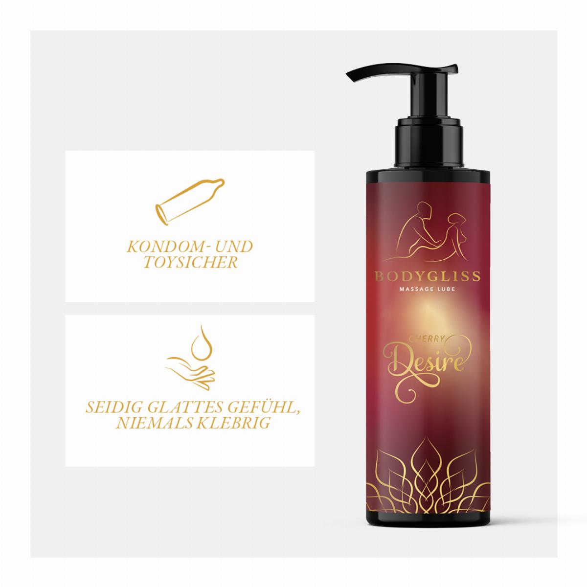 BodyGliss Cherry Desire Massageolie & Glijmiddel – 150 ml - Afbeelding 4
