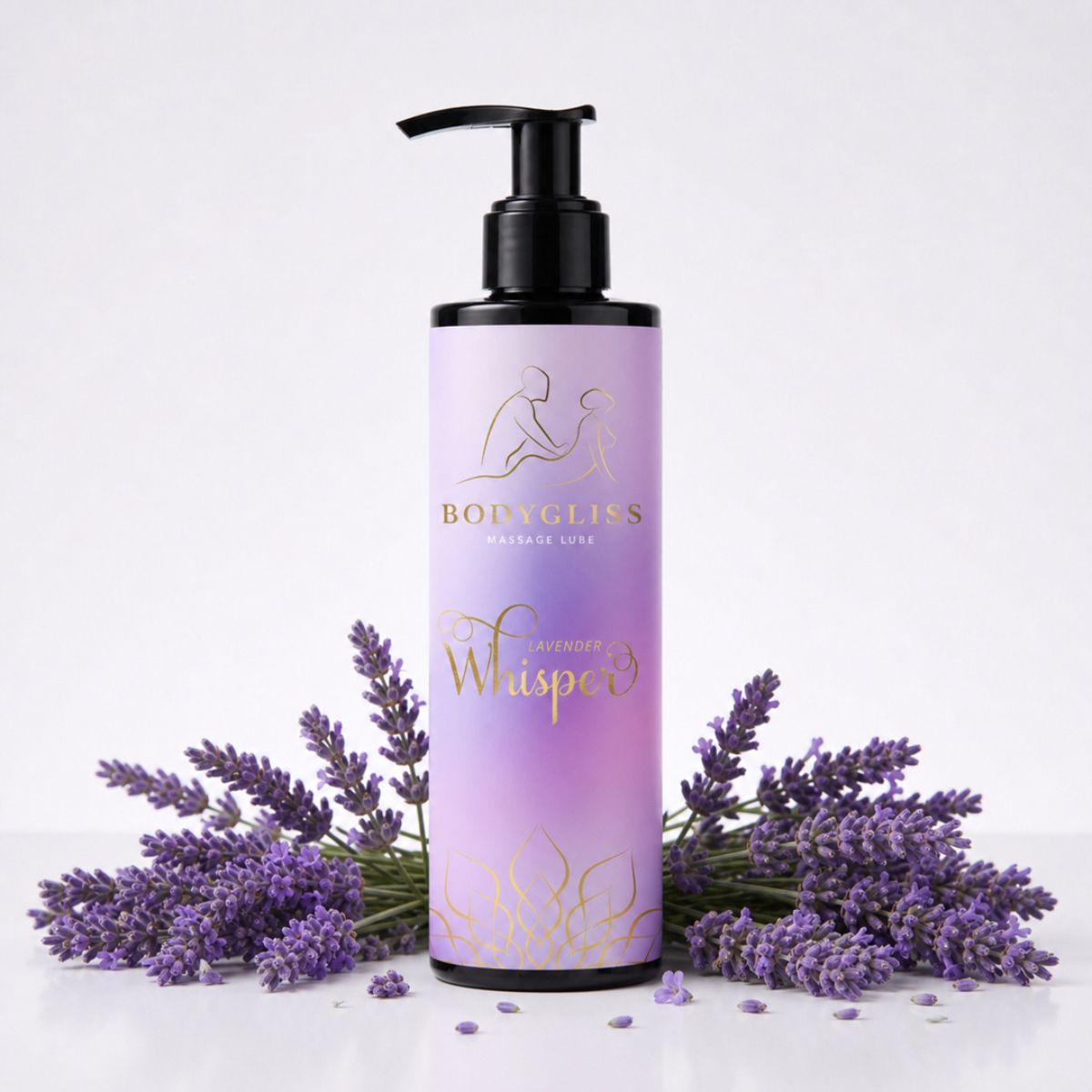 Lavender Whisper Massageolie & Glijmiddel met Lavendel 150 ml – BodyGliss met bloemen