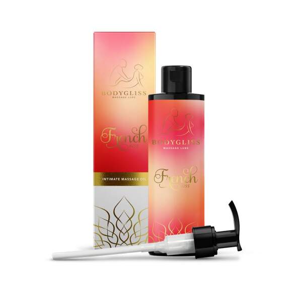 French Kiss Massageolie & Glijmiddel met Nerolibloesem 150 ml – BodyGliss met pompje