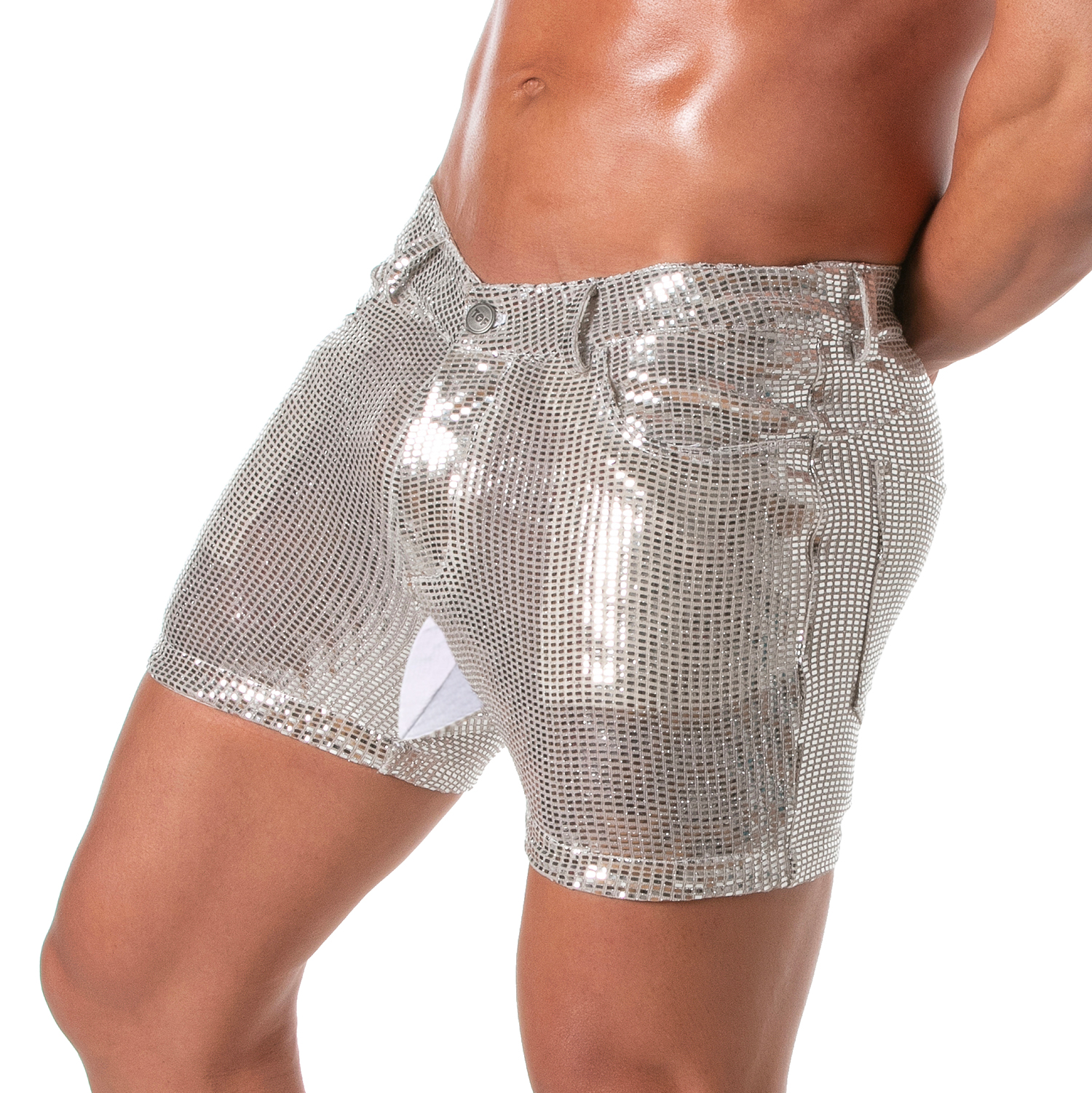 Zilveren Pailletten Short - TOF PARIS - Afbeelding 3
