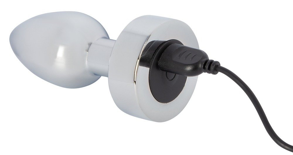 Anos - Heavy Butt Plug - Anale Plug - Met Vibratie - Metaal - Afbeelding 4