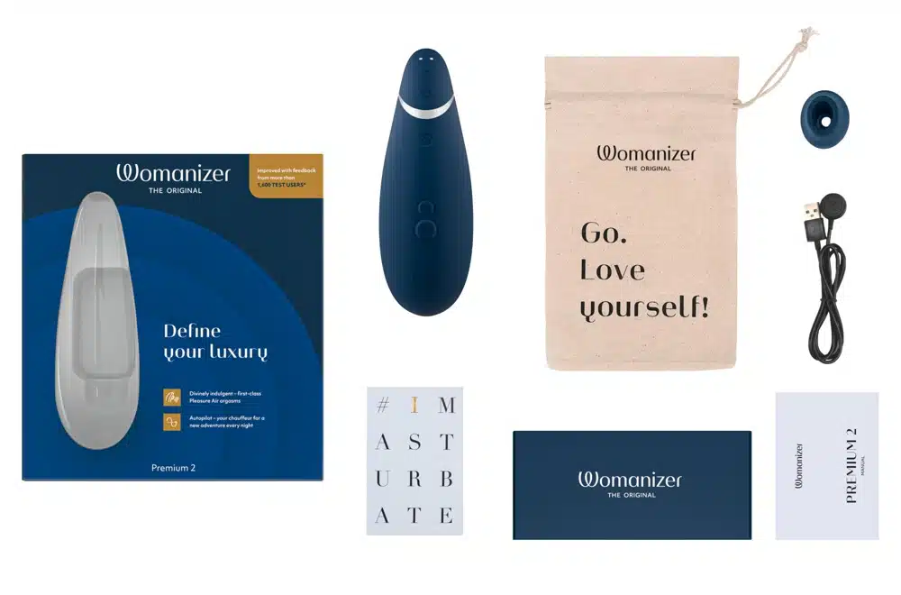 Womanizer - Premium 2 - Clitoris Vibrator - Luchtdruk - Blauw - Afbeelding 4