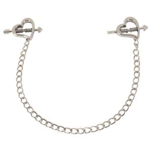 Bad Kitty - Tepelklemmen - Hartvormig - Ketting - Verstelbaar - Zilver