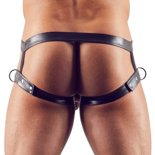 Svenjoyment Underwear - Harnas Showmaster - met Afneembare Cockring - Zwart - Afbeelding 3