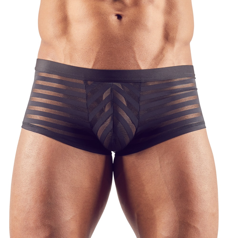 Svenjoyment Underwear - Short - Gaas - Transparant - Banen Patroon - Zwart - Afbeelding 2