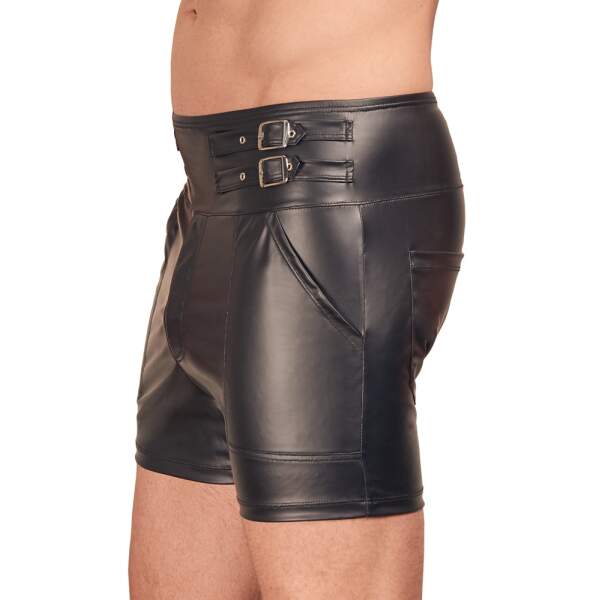 NEK - Wetlook Short - 4 Gespen - Zwart - Afbeelding 2