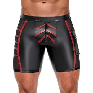 NEK - Short - Rode Banen - Wetlook - Gaas - Zwart