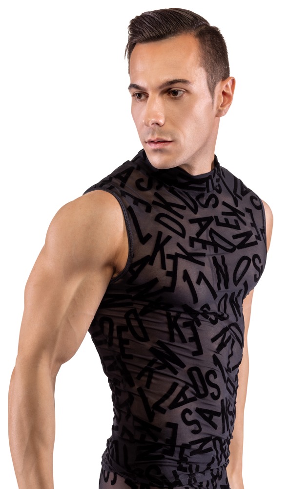 Svenjoyment Underwear - Shirt - Gaas - Alfabet Print - Zwart - Afbeelding 2