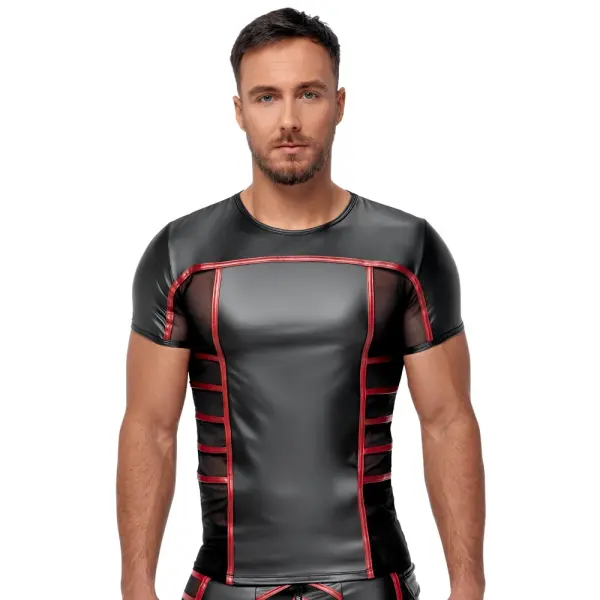 NEK - Shirt - Rode Banen - Wetlook - Gaas - Zwart - Afbeelding 3