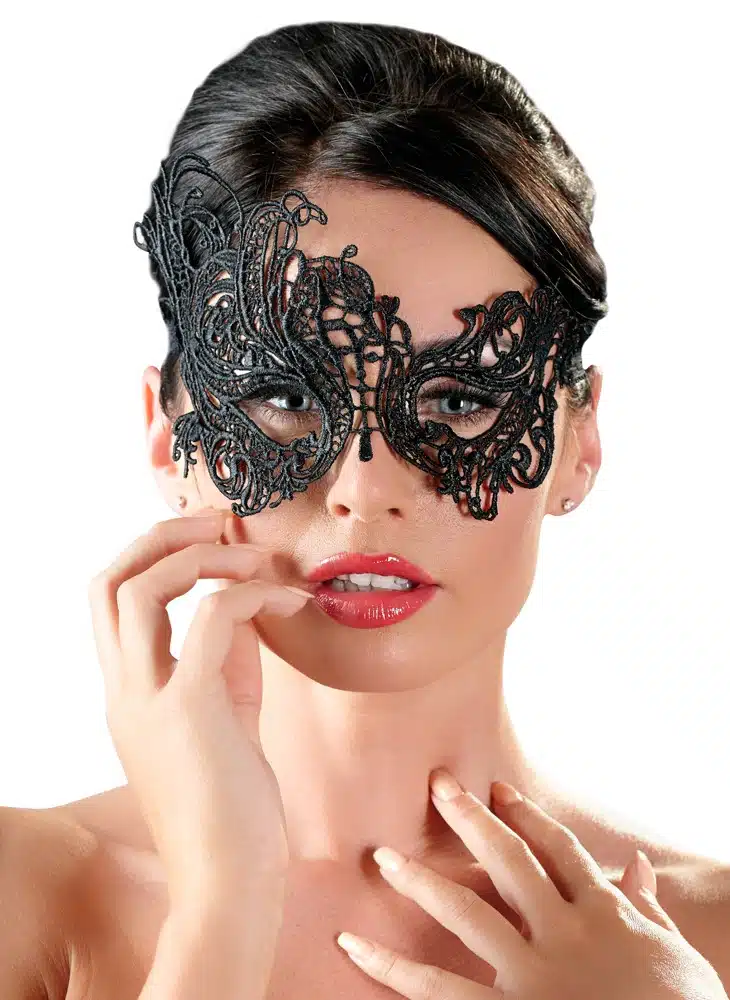 Cottelli Collection - Masker - Kant - Zwart
