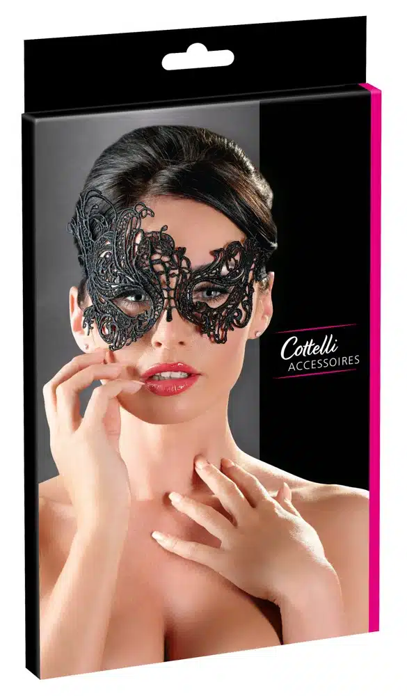 Cottelli Collection - Masker - Kant - Zwart - Afbeelding 2