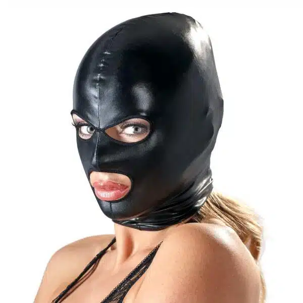 Bad Kitty - Hoofd Masker - Wetlook - Zwart