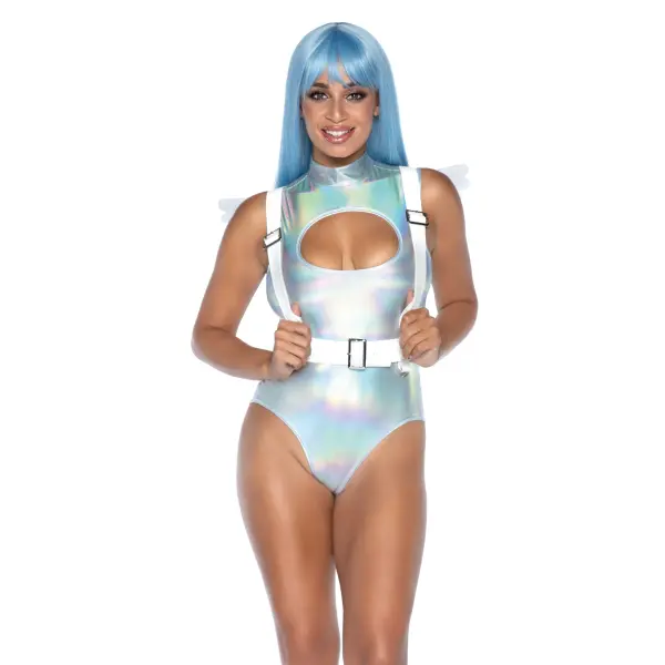 Leg Avenue - Furry Angel Body Harnass - Vleugels - Harnas - Wit - Afbeelding 2