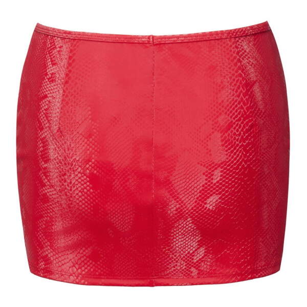 Cottelli Collection - Mini Rok Snake - Wetlook - Rood - Afbeelding 4