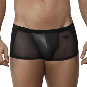Clever Moda - Hurricane Latin Boxer - Gaas Inzet - Wetlook - Zwart