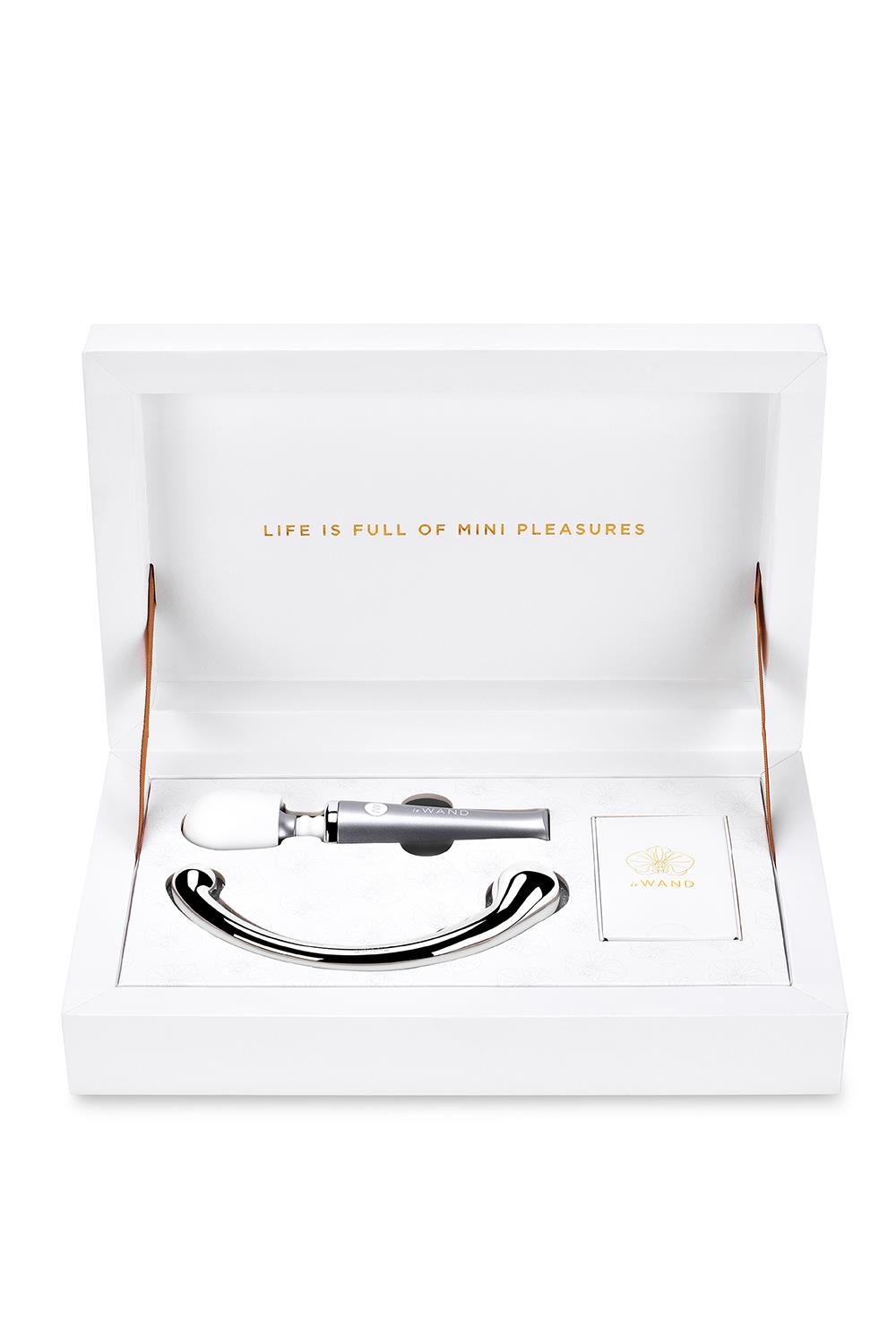 Le Wand - Bullet - Mini Pleasures 4-delige Collectie - Wand Vibrator - RVS Wand - Wit