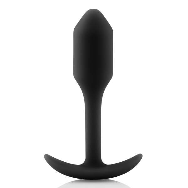 b-Vibe - Snug Plug 1 - Verzwaarde Butt Plug - Siliconen - Zwart - Afbeelding 2