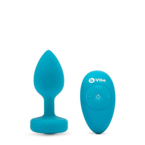 b-Vibe - Vibrating Butt Plug - Jewel - Siliconen - Petrol - S/M - Afbeelding 6