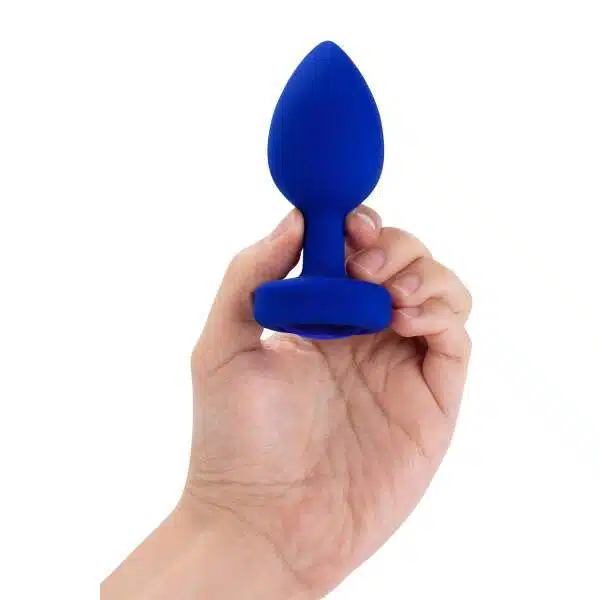 b-Vibe - Vibrating Butt Plug - Jewel - Siliconen - Navy - L/XL