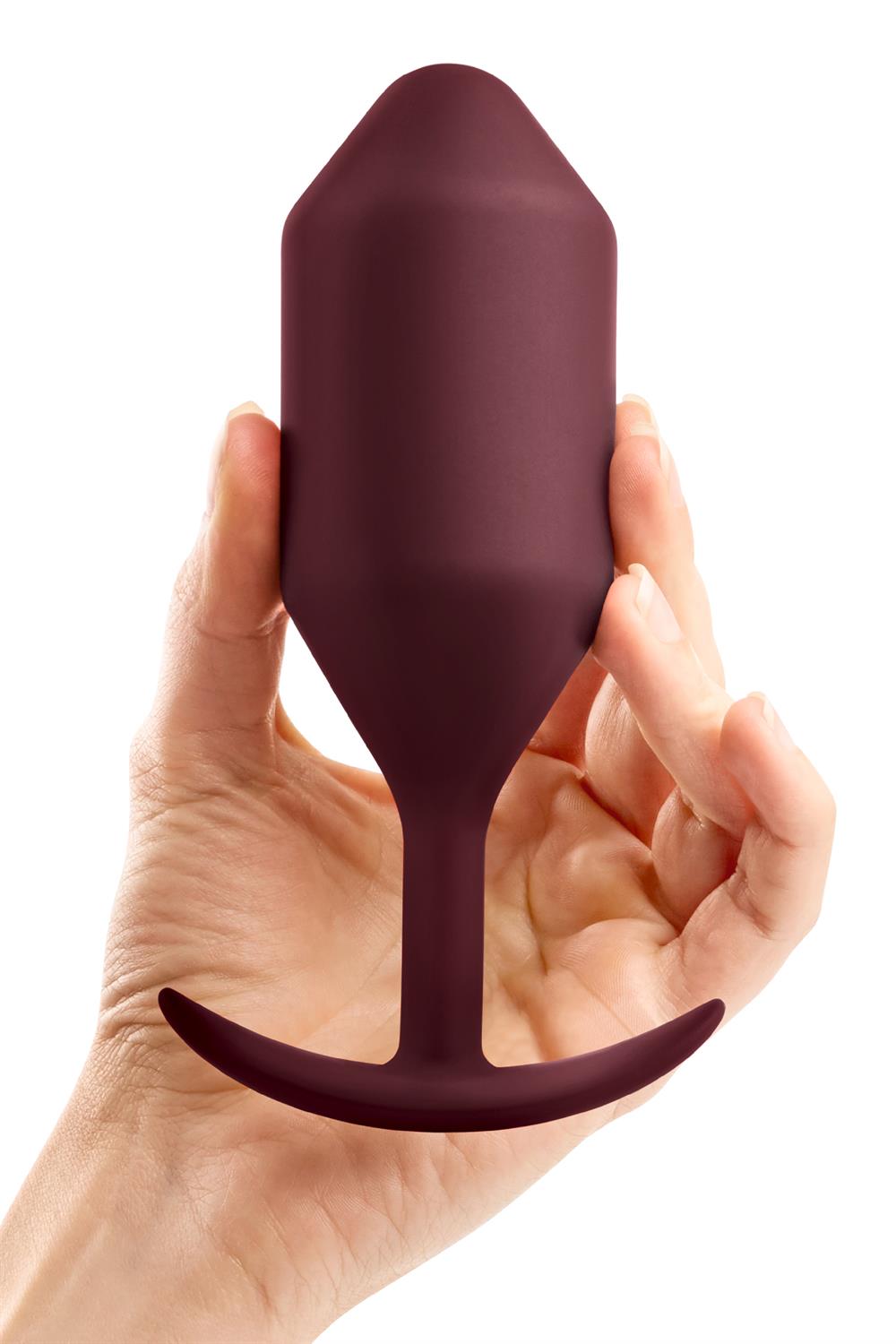 b-Vibe - Snug Plug 5 - Verzwaarde Butt Plug - Siliconen - Rood