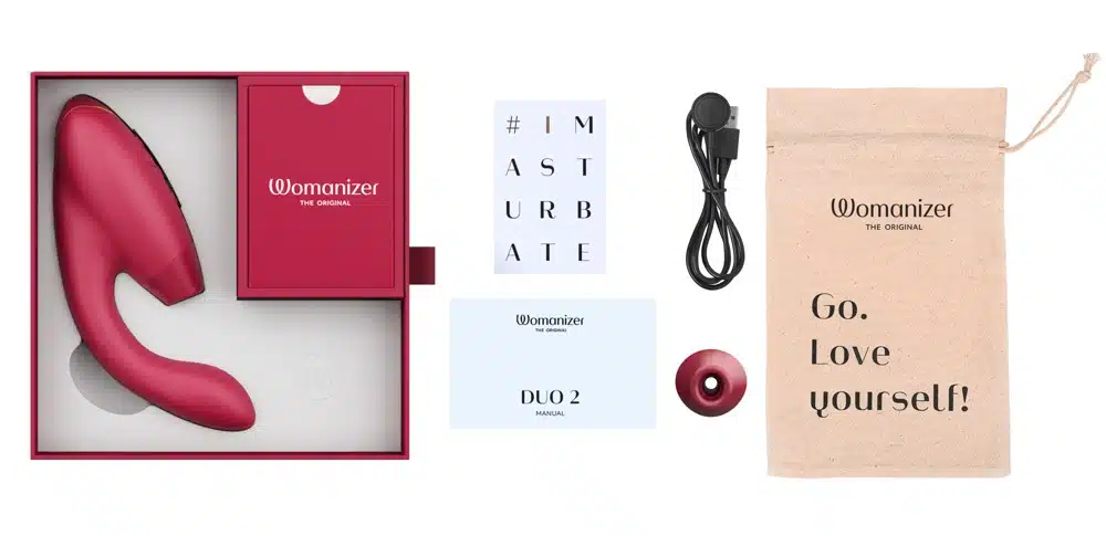 Womanizer - Duo 2 - Clitoris Stimulator - G-Spot Vibrator - Luchtdruk - Vibraties - Rood - Afbeelding 9