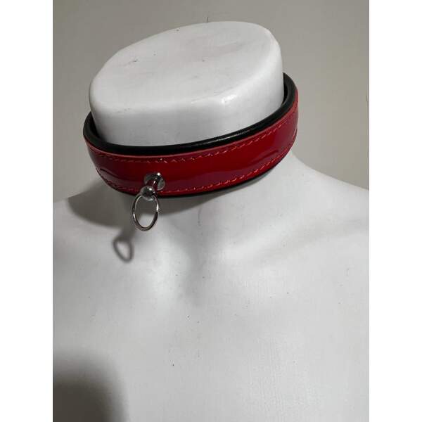 Collar - Leer - Lak - Rood