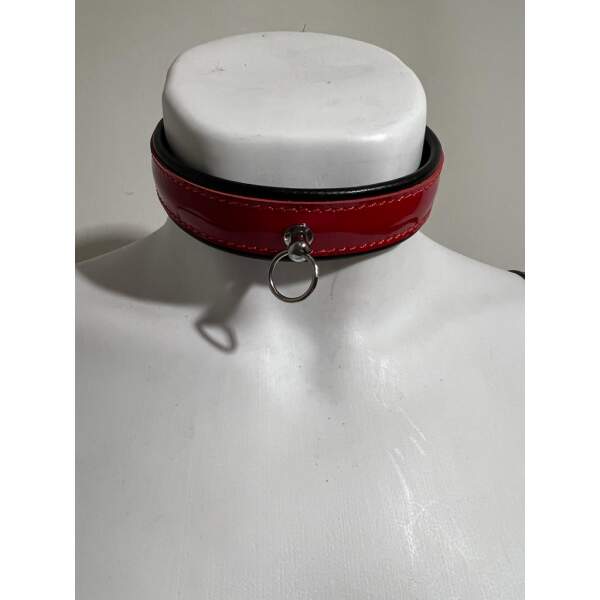 Collar - Leer - Lak - Rood - Afbeelding 2