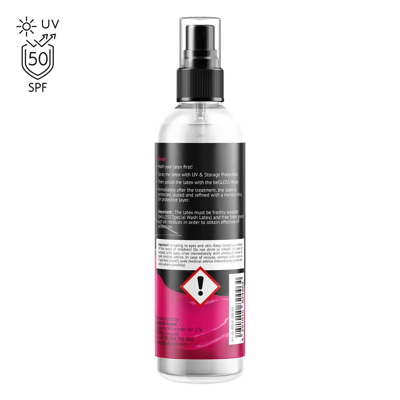 beGLOSS - Perfect Shine UV Spray – Bescherming & Glans voor Latex - 100 ml - Afbeelding 4