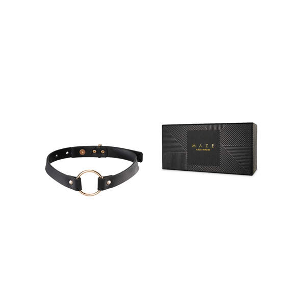 Bijoux Indiscrets - MAZE - Choker - PU-leer - Bruin - Afbeelding 4