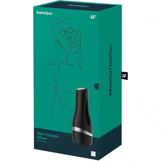 Satisfyer - Men Silver Classic - Masturbator - Siliconen - Zilver - Zwart - Afbeelding 5