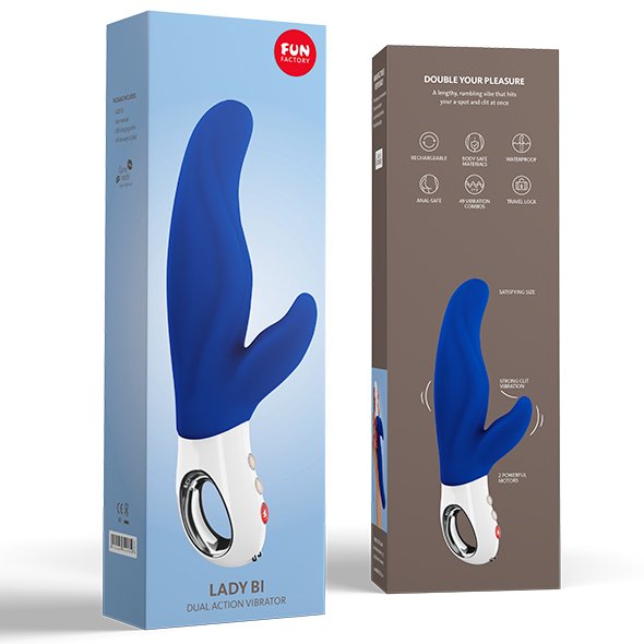 Fun Factory - Lady Bi Dual Vibrator - G-Spot Vibrator - Clitoris Vibrator - Anale vibrator - Blauw - Afbeelding 4