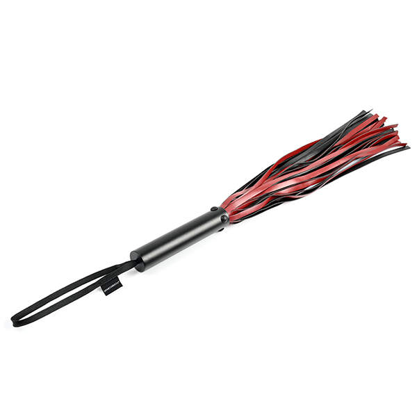 Sportsheets - Flogger - Kunstleer - Zwart - Rood - Afbeelding 3