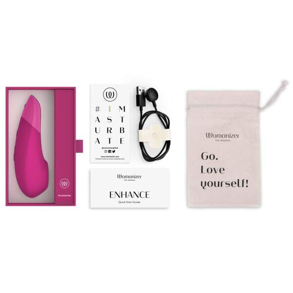Womanizer - ENHANCE -  Clitoris Vibrator - Luchtdruk en Vibraties - Roze - Afbeelding 7
