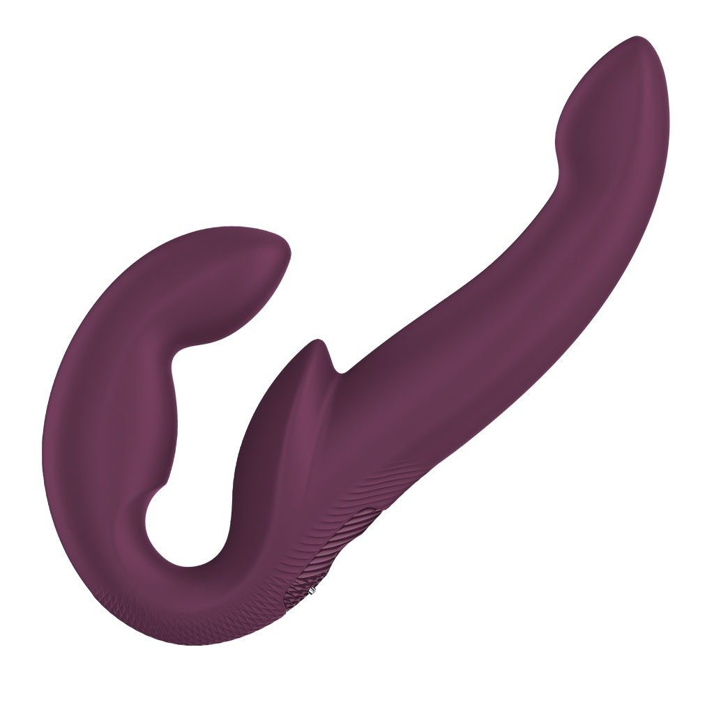 Fun Factory - Share Vibe Pro - Double Dildo - Voorbind Dildo zonder Harnas - Vibrerend - Burgundy - Afbeelding 2