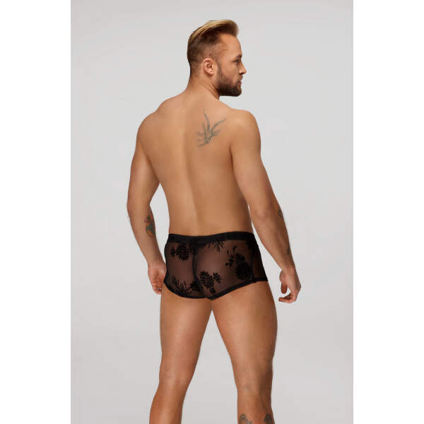 Noir Handmade - H074 - Short - Flockprint - Gaas - Zwart - Afbeelding 4
