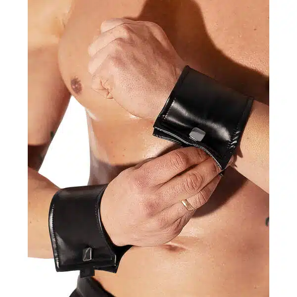 Noir Handmade - H075 - Manchetten - Wallet - Wetlook - Zwart