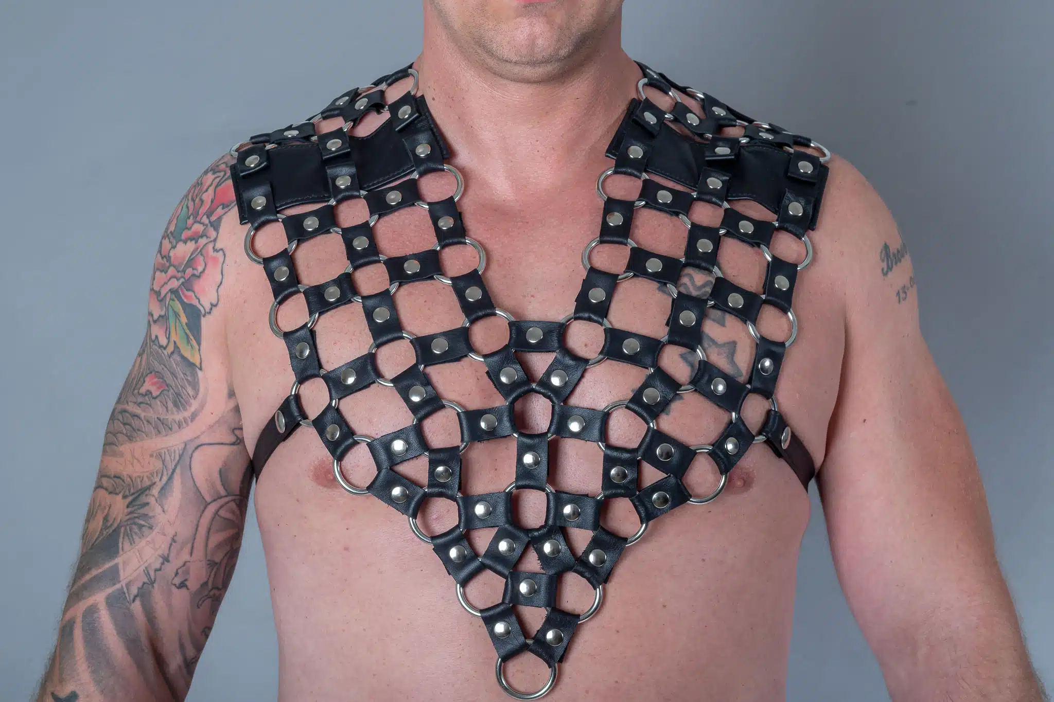 Leren Borstharnas met Ringen - Bizonder