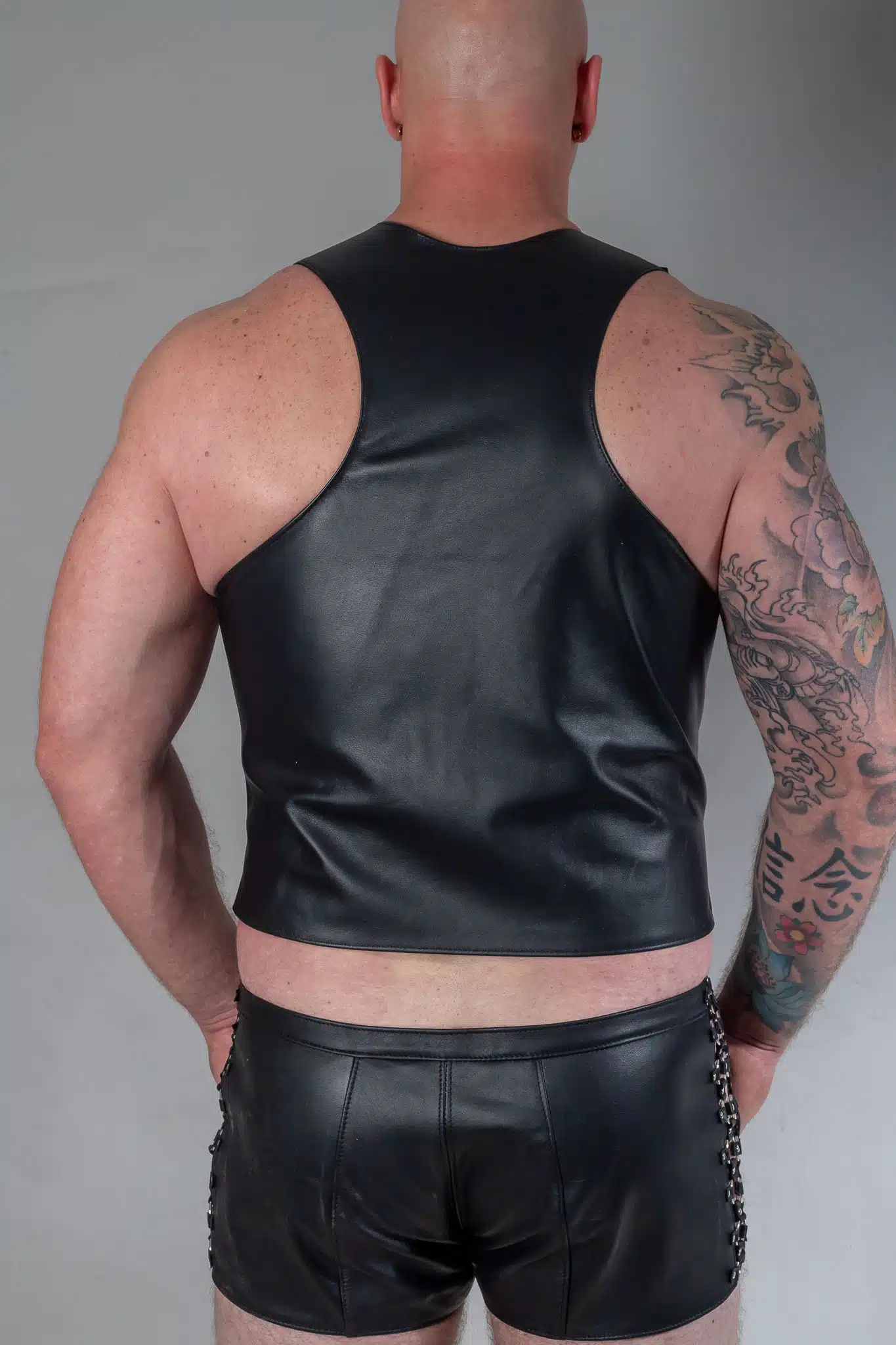 Leren Gilet met Ringen - Bizonder - Afbeelding 3