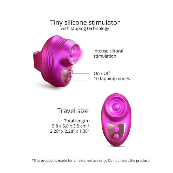 Love to Love - Kisscool - Vinger Vibrator - Tiny Stimulator - Tapping - Roze - Afbeelding 3