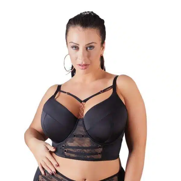 Cottelli Collection - Sexy Beugel BH - Plussize - Kant - Zwart