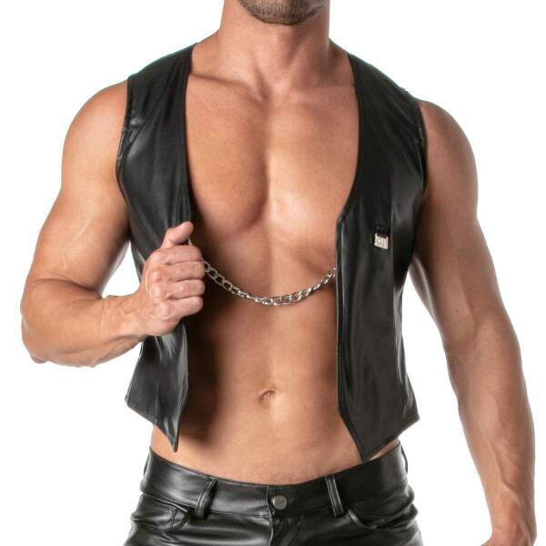 TOF PARIS - Kinky Gilet - Ketting - PU-leer - Zwart