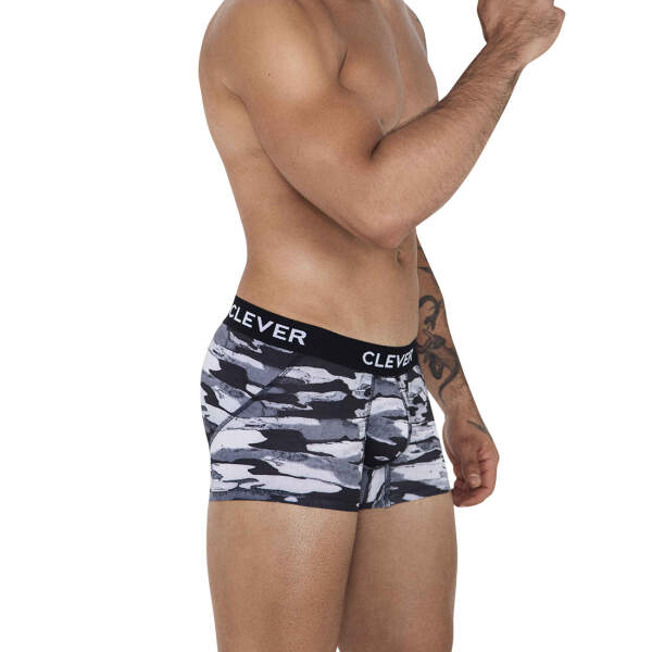 Clever Moda - Navigate Boxershort - Elastische Mesh - Print - grijs - Afbeelding 3
