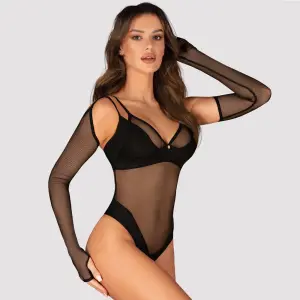 Obsessive - Nesari Stringbody - Kruisloos - Gaas - Zwart
