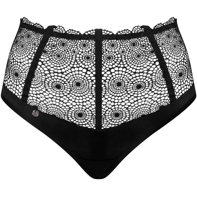 Obsessive - Sharlotte String - Hoge Taille - Kant - Zwart - Afbeelding 3