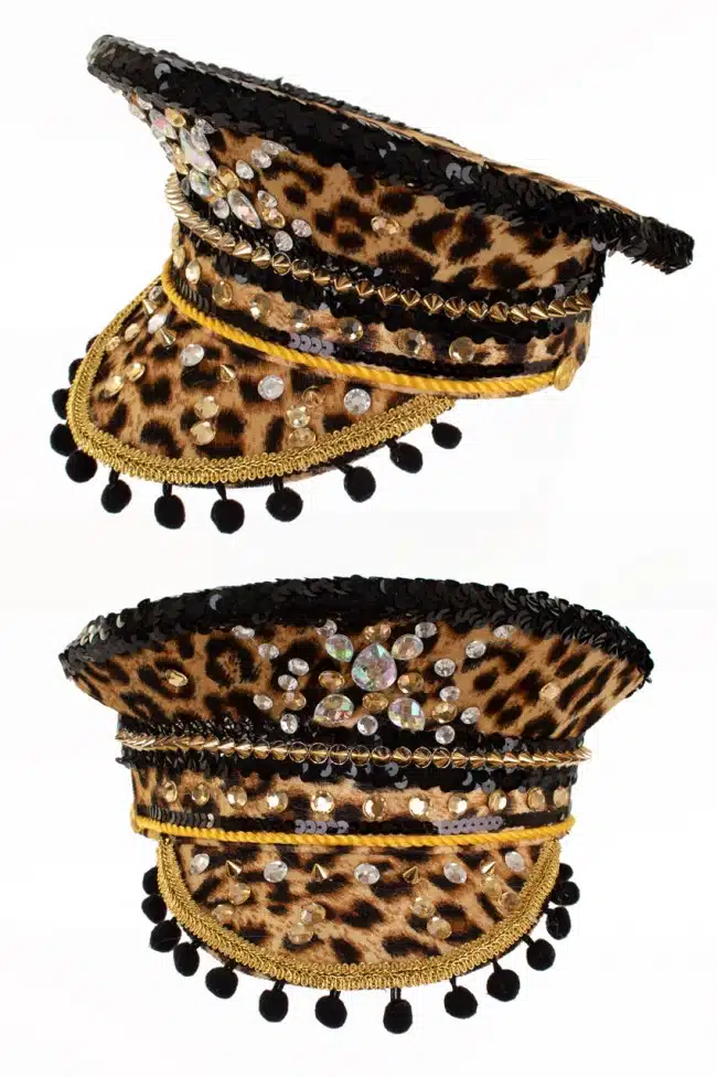 Pet - Piloot - Politie - Strass - Pailletten - Glinsterend - Panter Print