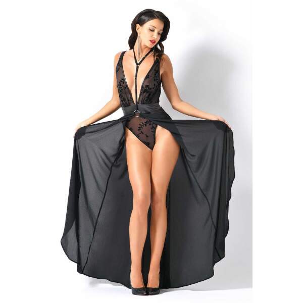 Patrice Catanzaro - Nymphe Jupe - Rok - Collar - Crepe - Zwart - Afbeelding 3