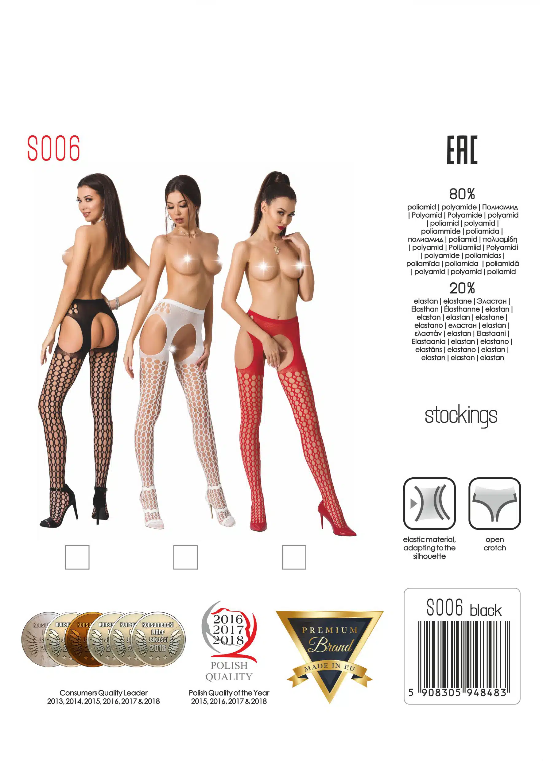 Jarretelles Panty White S006 - Passion - Afbeelding 3