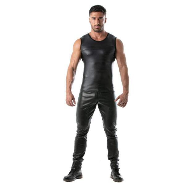 TOF PARIS - Fetish Tank Top - Wetlook - Zwart - Afbeelding 4